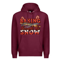 Burgundy baking through the snow christmas Premium Hoodie - Jasminsmagicworld