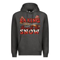 Charcoal Heather baking through the snow christmas Premium Hoodie - Jasminsmagicworld