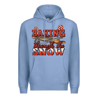 Colony Blue baking through the snow christmas Premium Hoodie - Jasminsmagicworld