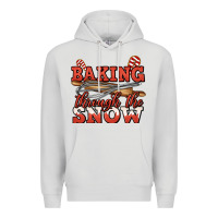 Dove Grey baking through the snow christmas Premium Hoodie - Jasminsmagicworld