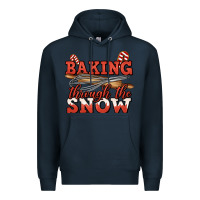 Navy baking through the snow christmas Premium Hoodie - Jasminsmagicworld