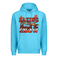 Ocean Blue baking through the snow christmas Premium Hoodie - Jasminsmagicworld