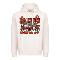 Pale Pink baking through the snow christmas Premium Hoodie - Jasminsmagicworld
