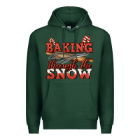 Sports Green baking through the snow christmas Premium Hoodie - Jasminsmagicworld