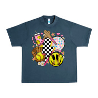 Midnight Navy retro softball Urban Heavy Tee - JahusDesignShop