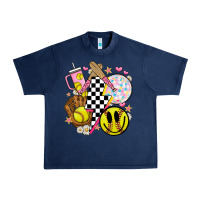 Navy retro softball Urban Heavy Tee - JahusDesignShop