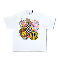 White retro softball Urban Heavy Tee - JahusDesignShop