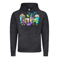 Vintage Arctic cartoon characters coffee cups Vintage Hoodie - Zillion Design Studio