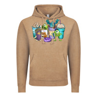 Vintage Coffee cartoon characters coffee cups Vintage Hoodie - Zillion Design Studio