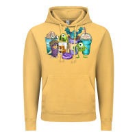 Vintage Mustard cartoon characters coffee cups Vintage Hoodie - Zillion Design Studio