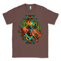 Chestnut aztec rodeo cowboy Classic Tee - JahusDesignShop