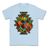 Dusty Blue aztec rodeo cowboy Classic Tee - JahusDesignShop