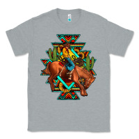 Heather Grey aztec rodeo cowboy Classic Tee - JahusDesignShop