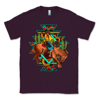 Plum aztec rodeo cowboy Classic Tee - JahusDesignShop