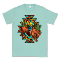 Seafoam aztec rodeo cowboy Classic Tee - JahusDesignShop