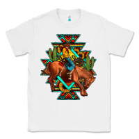 White aztec rodeo cowboy Classic Tee - JahusDesignShop