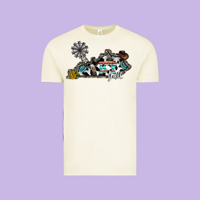 Ky Yall Western Vintage Tee Designed By Cowhidedigitalart