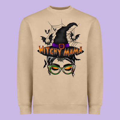 Withcy Mama Heavyweight Sweatshirt Designed By Racoondesign