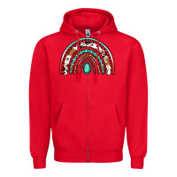 Red western rainbow Zipper Hoodie - Jasminsmagicworld