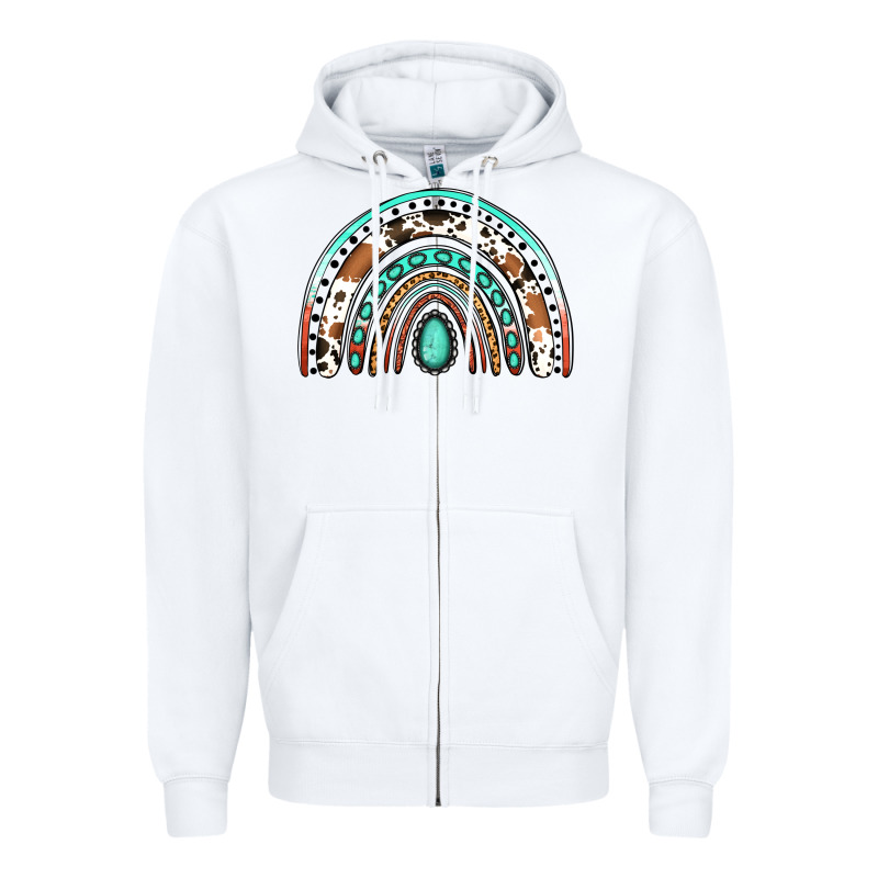 Western Rainbow Zipper Hoodie by Jasminsmagicworld | Teevron