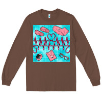 Chestnut nurse heart beat seamless pattern Long Sleeve Tee - BundleAndBundleShop