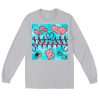 Moon Dust nurse heart beat seamless pattern Long Sleeve Tee - BundleAndBundleShop
