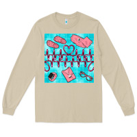 Mushroom nurse heart beat seamless pattern Long Sleeve Tee - BundleAndBundleShop