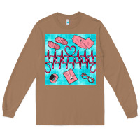 Toasted Coconut nurse heart beat seamless pattern Long Sleeve Tee - BundleAndBundleShop