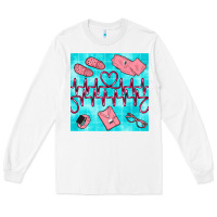 White nurse heart beat seamless pattern Long Sleeve Tee - BundleAndBundleShop