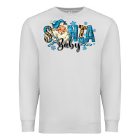 Dove Grey Santa Baby Christmas Premium Sweatshirt - MaliasSmallBusiness