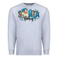 Heather Grey Santa Baby Christmas Premium Sweatshirt - MaliasSmallBusiness