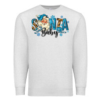 Oatmeal Heather Santa Baby Christmas Premium Sweatshirt - MaliasSmallBusiness