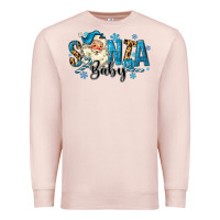Pale Pink Santa Baby Christmas Premium Sweatshirt - MaliasSmallBusiness