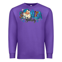 Purple Santa Baby Christmas Premium Sweatshirt - MaliasSmallBusiness