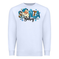 White Santa Baby Christmas Premium Sweatshirt - MaliasSmallBusiness