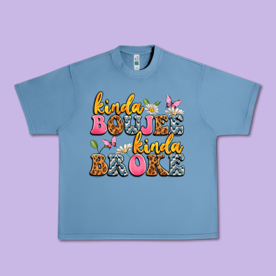 Kinda Boujee Kinda Broke Urban Heavy Tee Designed By Jahusdesignshop