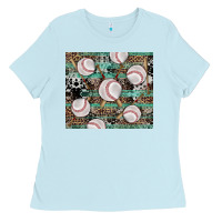 Baby Blue western baseball tumbler Ladies Tee - AdoDesignShop