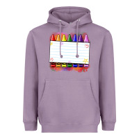 Lavender crayons add your text Heavyweight Hoodie - NancyCooperArtShop