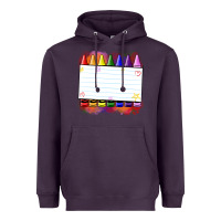Plum crayons add your text Heavyweight Hoodie - NancyCooperArtShop