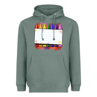 Sage crayons add your text Heavyweight Hoodie - NancyCooperArtShop