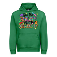 Emerald see the ability not the disability nca Urban Hoodie - NancyCooperArtShop