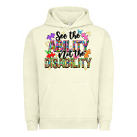 Pigment Pistachio see the ability not the disability nca Urban Hoodie - NancyCooperArtShop