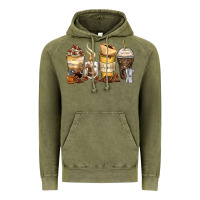 Vintage Olive coffee cups Vintage Hoodie - Zillion Design Studio