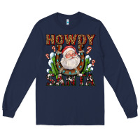 Navy howdy santa Long Sleeve Tee - AdoDesignShop