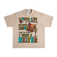 French Oak living life somewhere between jesus take the wheel Urban Heavy Tee - JahusDesignShop