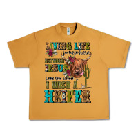 Peanut Butter living life somewhere between jesus take the wheel Urban Heavy Tee - JahusDesignShop