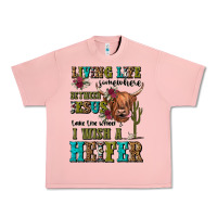 Salmon living life somewhere between jesus take the wheel Urban Heavy Tee - JahusDesignShop