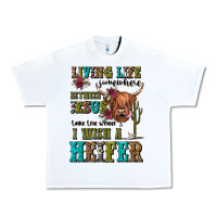 White living life somewhere between jesus take the wheel Urban Heavy Tee - JahusDesignShop
