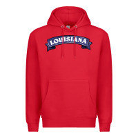 Red louisiana Premium Hoodie - BarkalooDesign