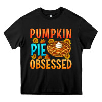 Black Pumpkin pie obsessed Heavy Core Tee - Artiststas
